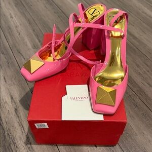 Valentino Vibrant Pink Block Heels